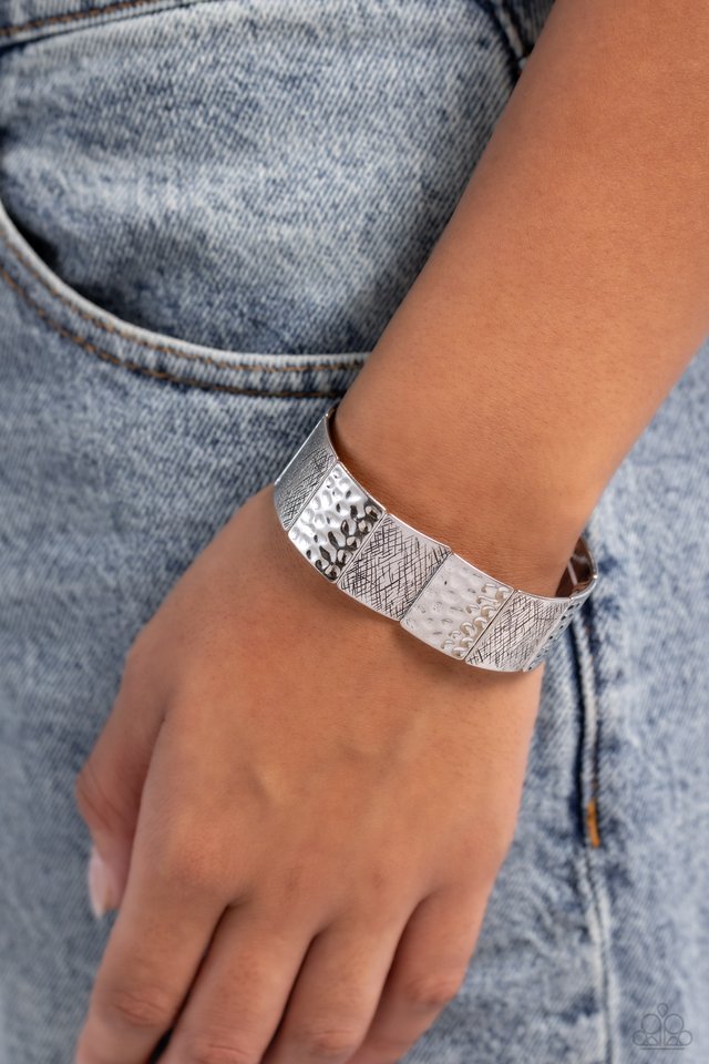 Textured Traveler - Silver - Paparazzi Bracelet Image