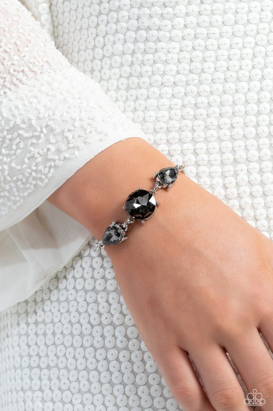 Twinkling Trio - Silver - Paparazzi Bracelet Image