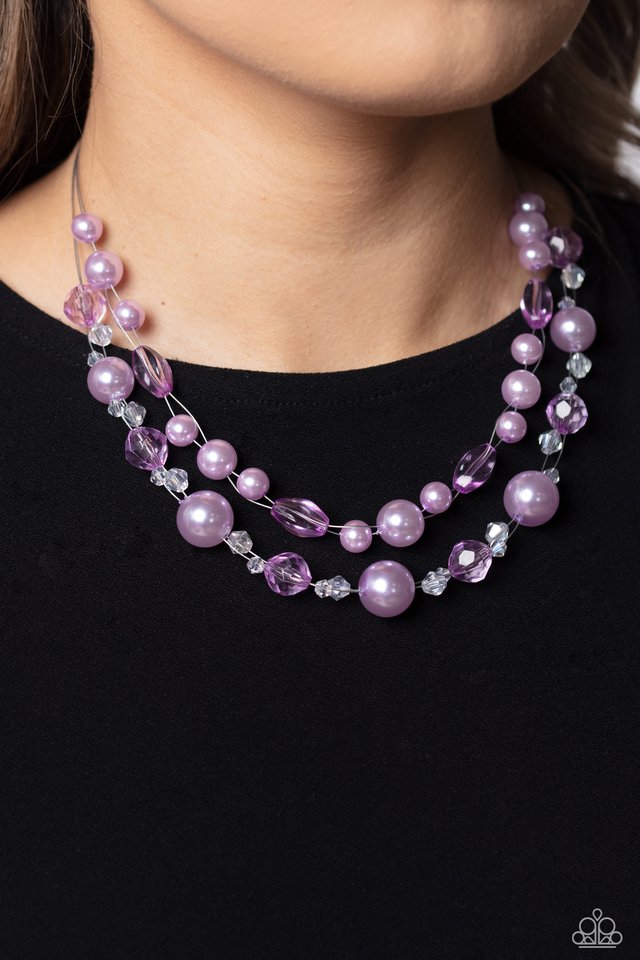 Parisian Pearls - Purple - Paparazzi Necklace Image