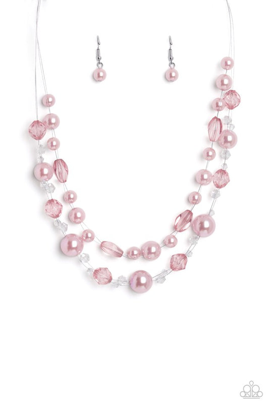 Parisian Pearls - Pink - Paparazzi Necklace Image