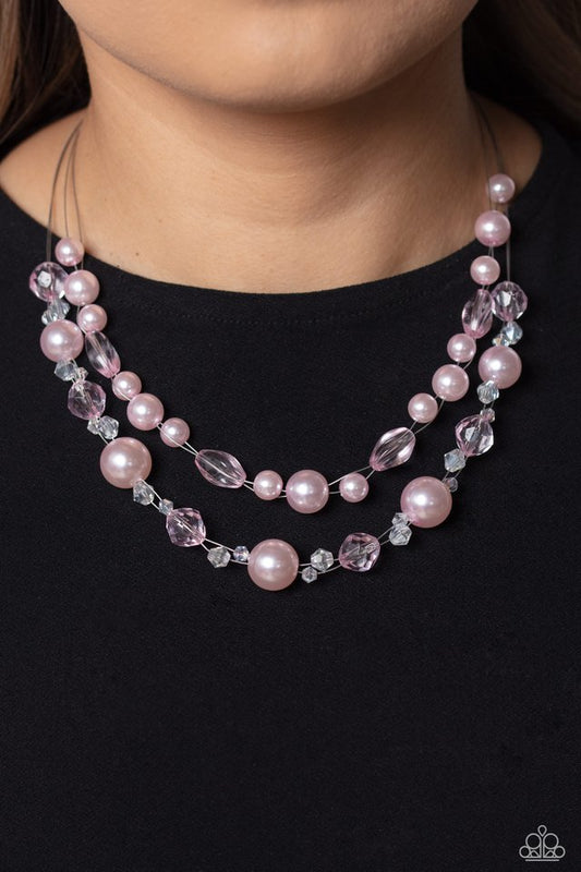 Parisian Pearls - Pink - Paparazzi Necklace Image