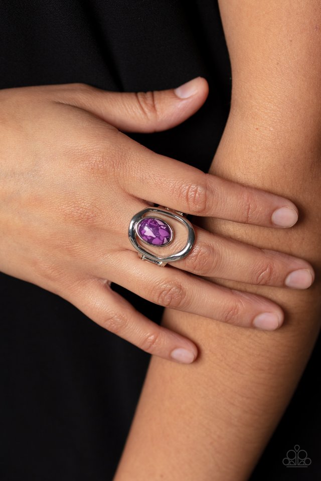 Marble Masterpiece - Purple - Paparazzi Ring Image