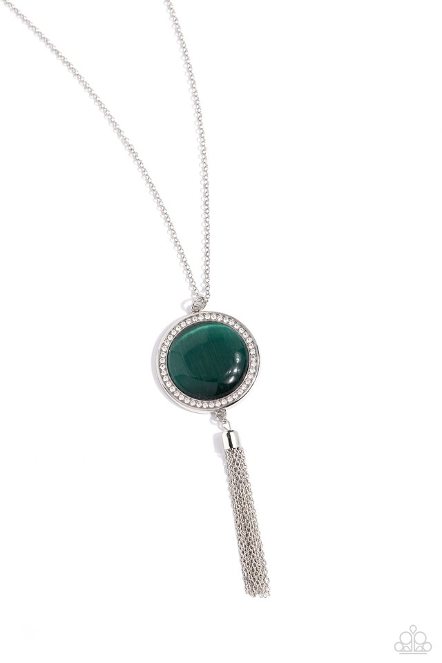 Tallahassee Tassel - Green - Paparazzi Necklace Image