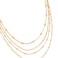 Studded Shimmer - Gold - Paparazzi Necklace Image