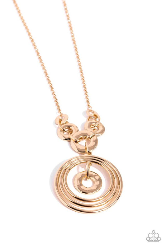 High HOOPS - Gold - Paparazzi Necklace Image
