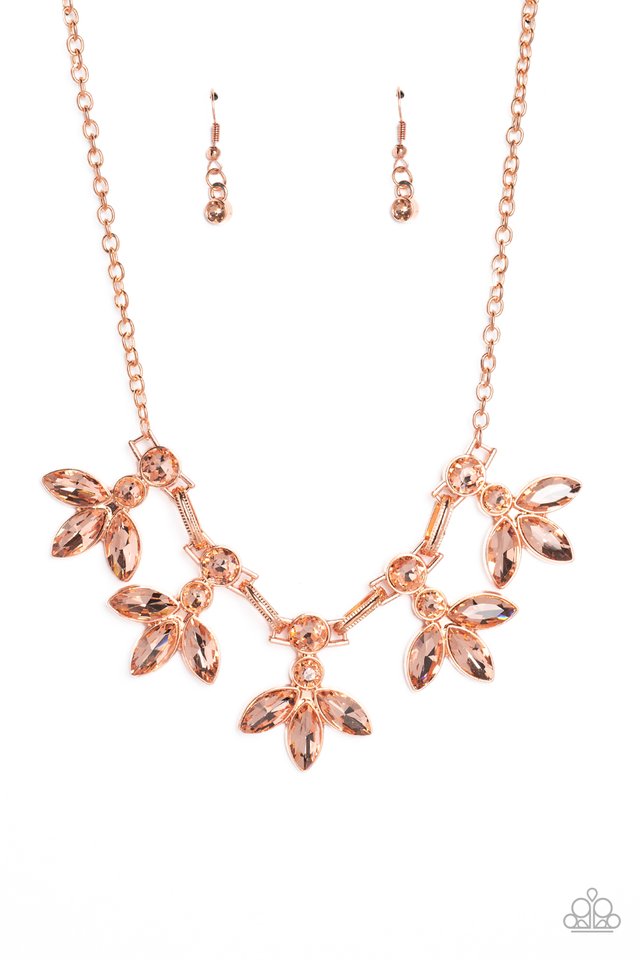 Dauntlessly Debonair - Copper - Paparazzi Necklace Image