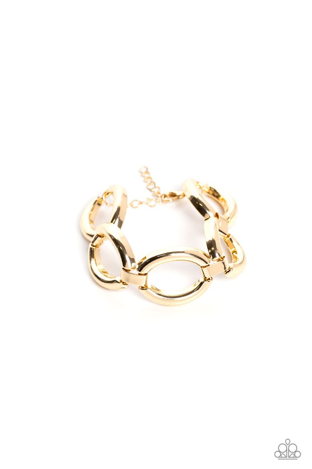 Constructed Chic - Gold - Paparazzi Bracelet Image