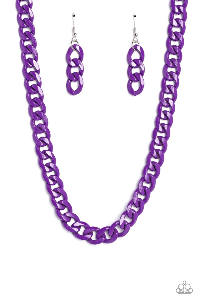 Painted Powerhouse - Purple - Paparazzi Necklace Image