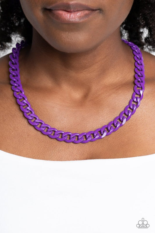 Painted Powerhouse - Purple - Paparazzi Necklace Image