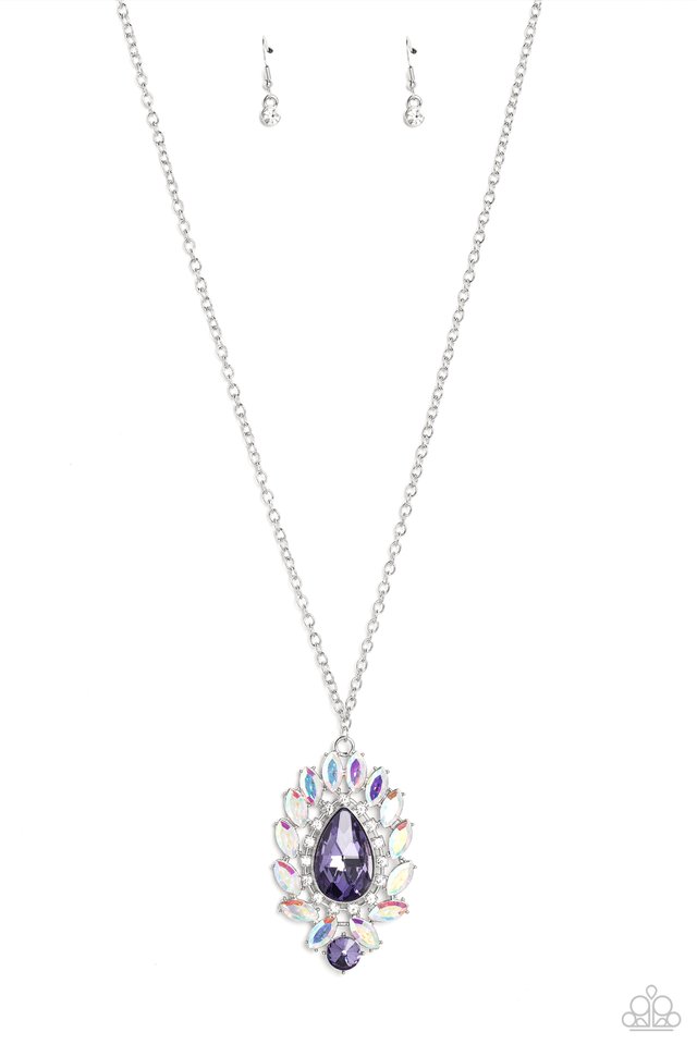 Over the TEARDROP - Purple - Paparazzi Necklace Image