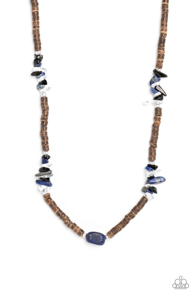 Stony Survivor - Blue - Paparazzi Necklace Image