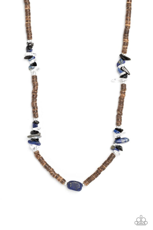 Stony Survivor - Blue - Paparazzi Necklace Image