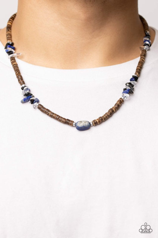 Stony Survivor - Blue - Paparazzi Necklace Image