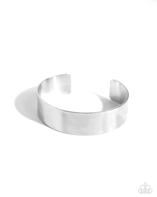 Linear Layers - Silver - Paparazzi Bracelet Image