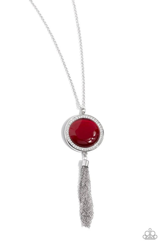 Tallahassee Tassel - Red - Paparazzi Necklace Image
