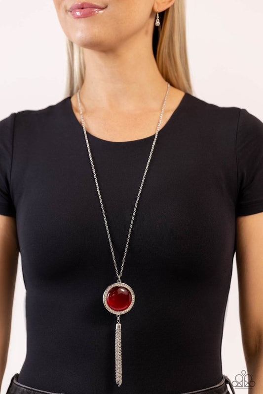 Tallahassee Tassel - Red - Paparazzi Necklace Image