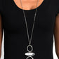 Oblong Obligato - Silver - Paparazzi Necklace Image