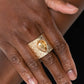 Singed Shape - Gold - Paparazzi Ring Image