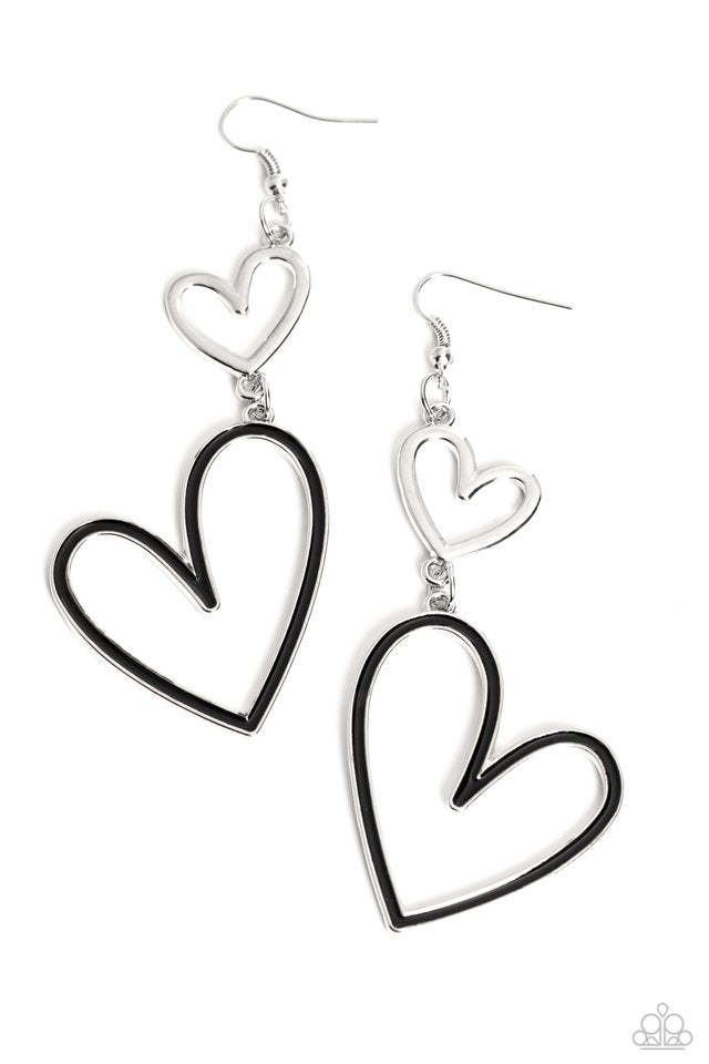 Pristine Pizzazz - Black - Paparazzi Earring Image