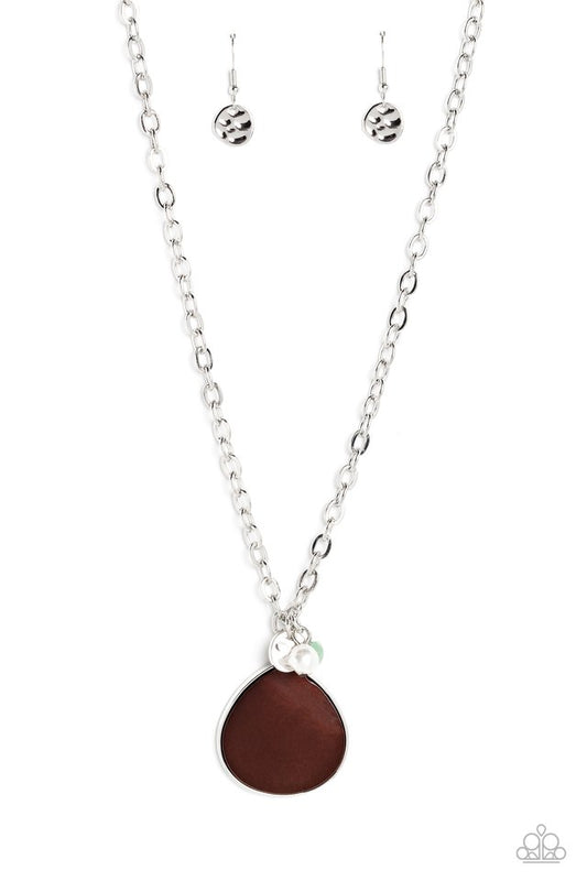 I Put A SHELL On You - Brown - Paparazzi Necklace Image