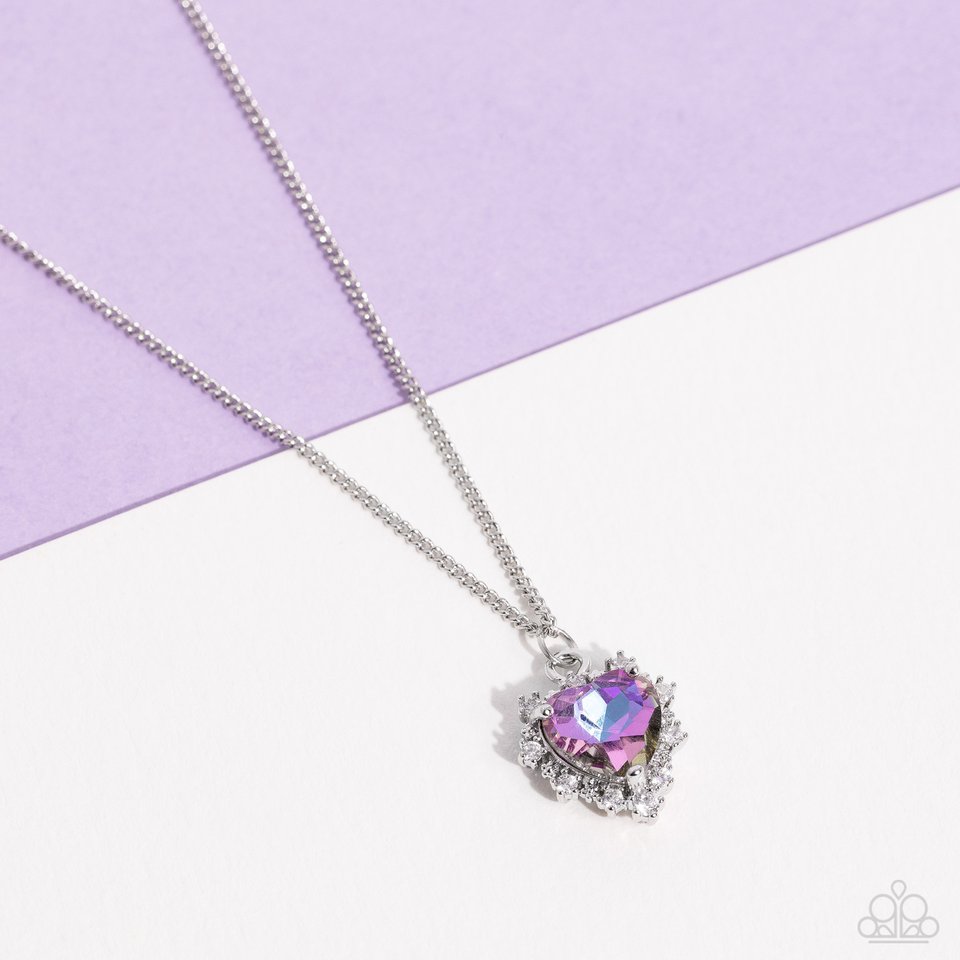 Be Still My Heart - Purple - Paparazzi Necklace Image
