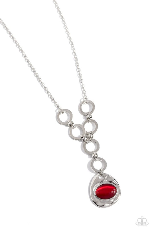 Get OVAL It - Red - Paparazzi Necklace Image