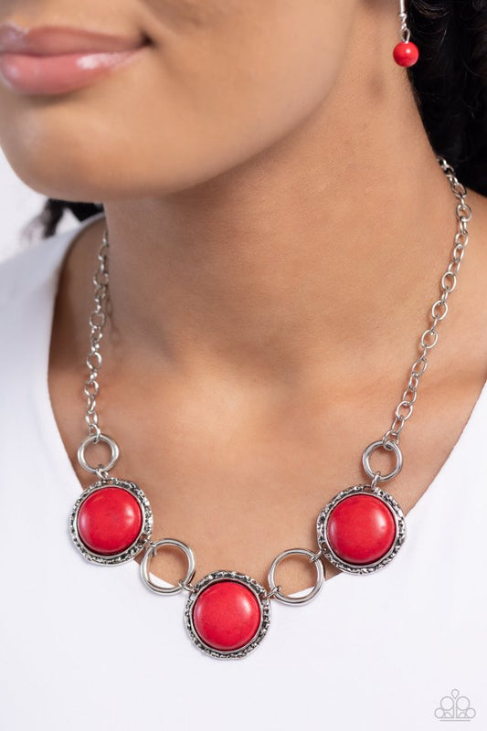Saharan Scope - Red - Paparazzi Necklace Image