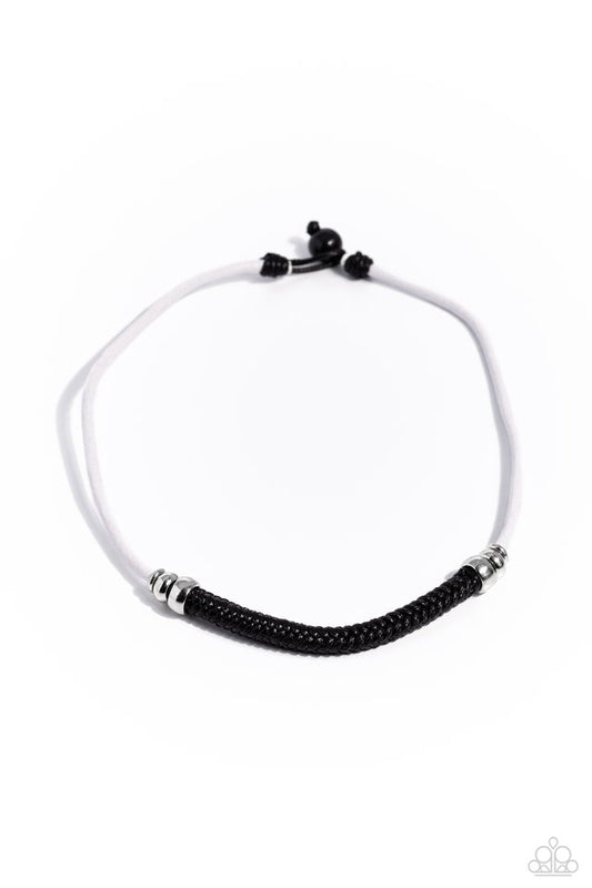 Corded Chivalry - White - Paparazzi Necklace Image