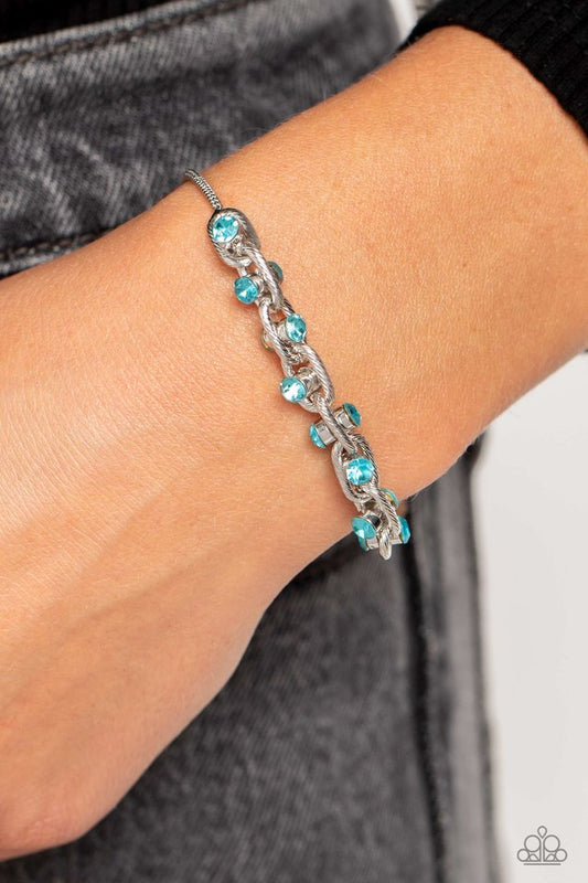 Intertwined Illusion - Blue - Paparazzi Bracelet Image