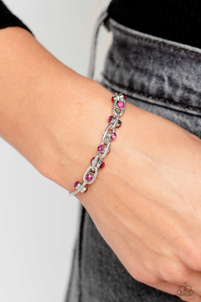 Intertwined Illusion - Pink - Paparazzi Bracelet Image