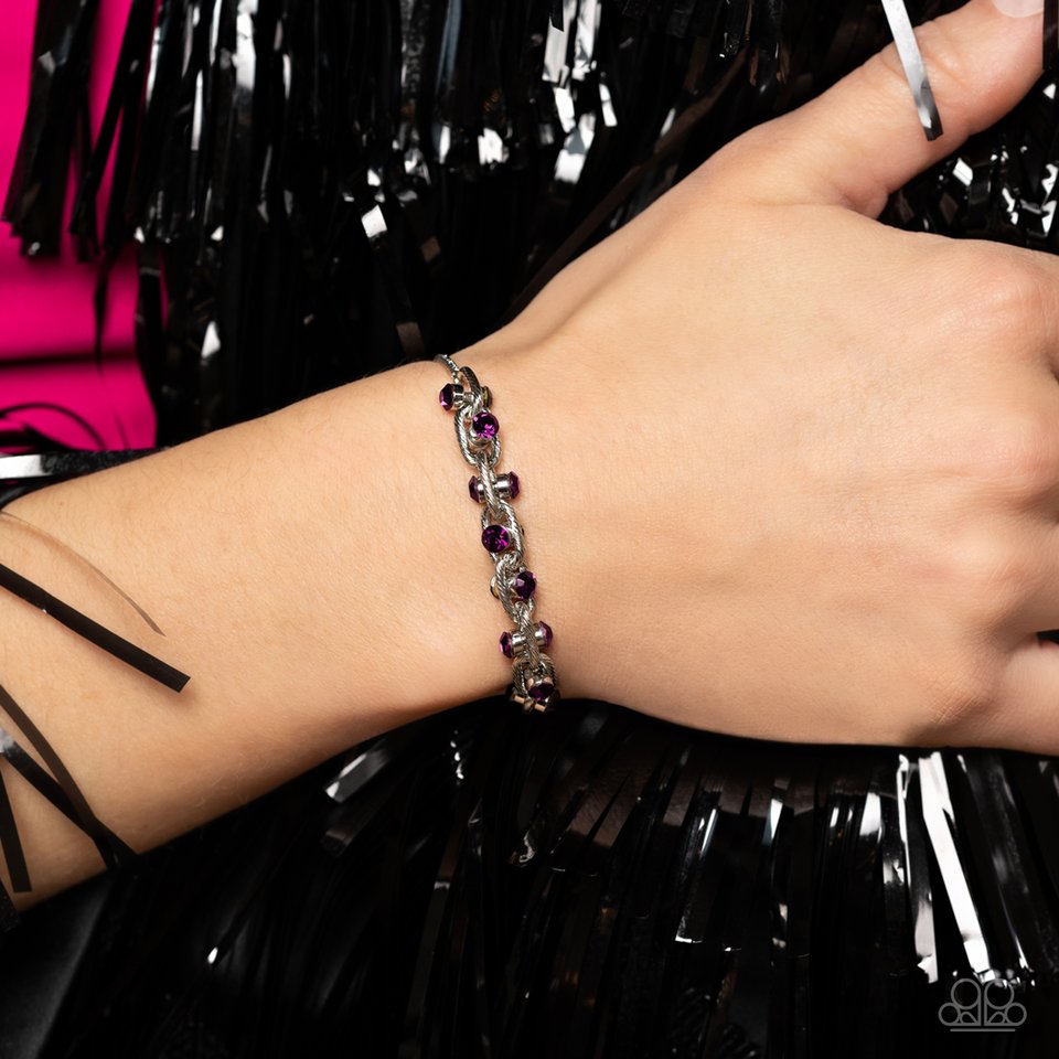 Intertwined Illusion - Purple - Paparazzi Bracelet Image