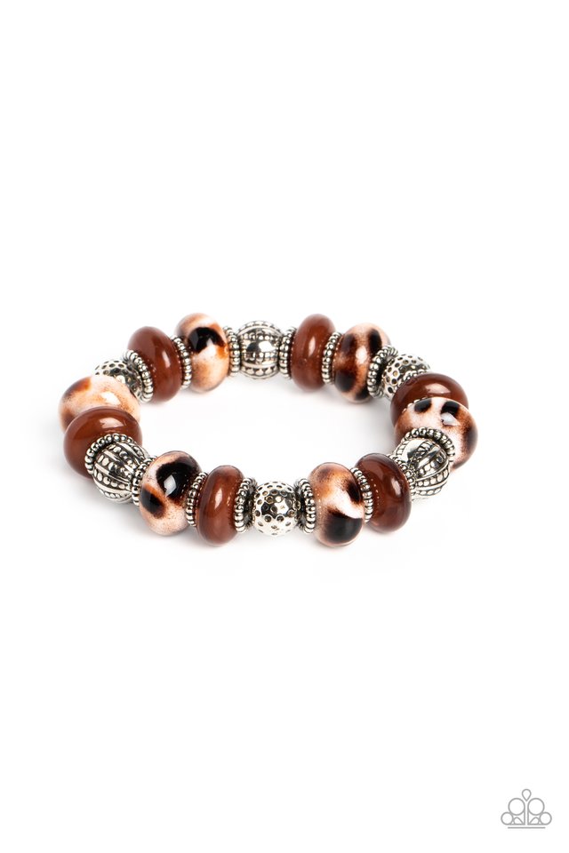 Warped Wayfarer - Brown - Paparazzi Bracelet Image