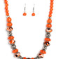 Warped Whimsicality - Orange - Paparazzi Necklace Image