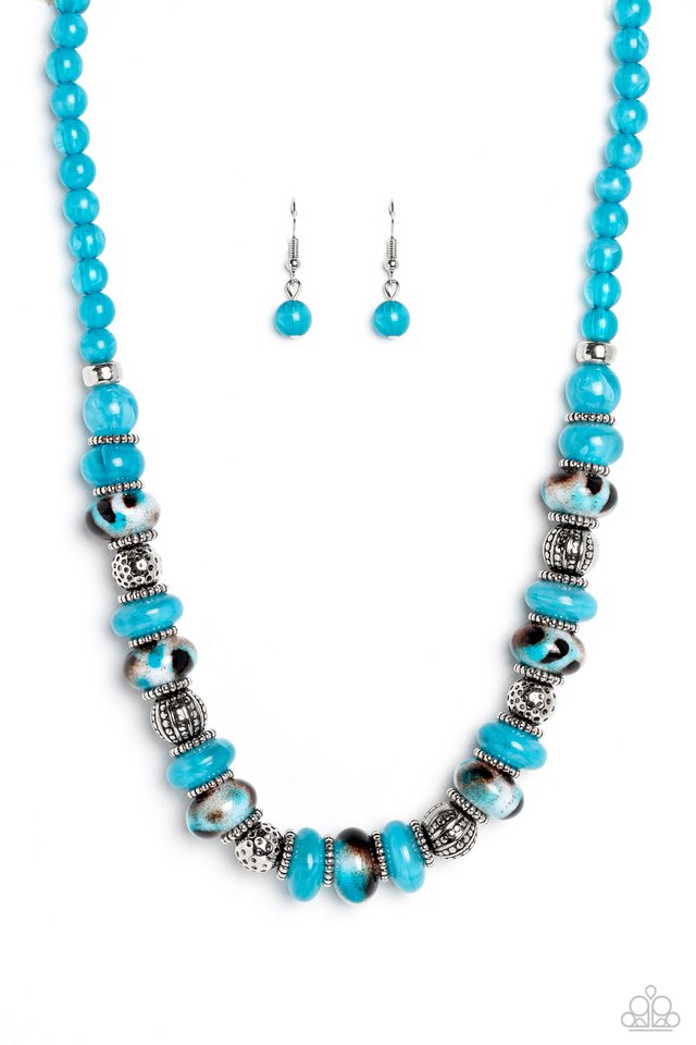 Warped Whimsicality - Blue - Paparazzi Necklace Image