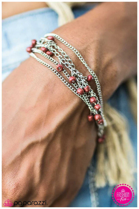 Paparazzi Bracelet ~ Road Trip - Red