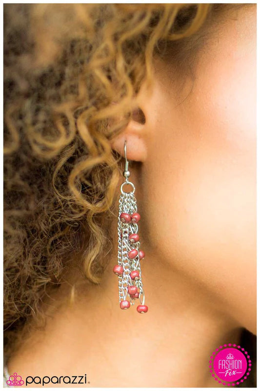 Paparazzi Earring ~ Out Of This World - Red