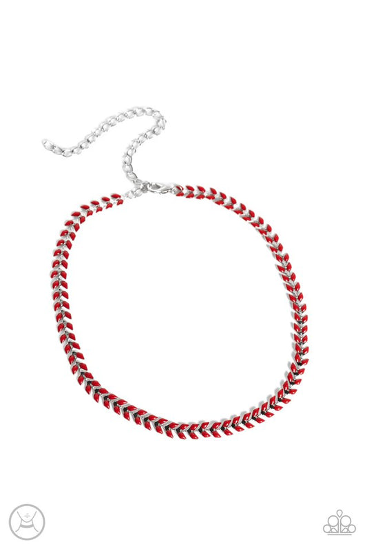 Grecian Grace - Red - Paparazzi Necklace Image