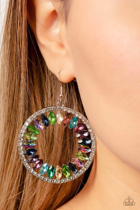 Wall Street Wreaths - Multi - Paparazzi Earring Image