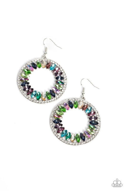 Wall Street Wreaths - Multi - Paparazzi Earring Image