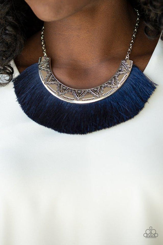 Paparazzi Necklace ~ Might and MANE - Blue