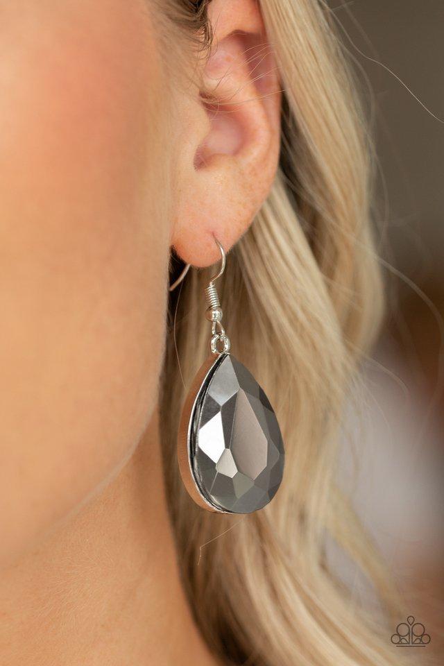 Paparazzi Earring ~ Limo Ride - Silver