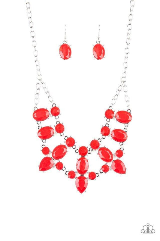 Paparazzi Necklace ~ Goddess Glow - Red