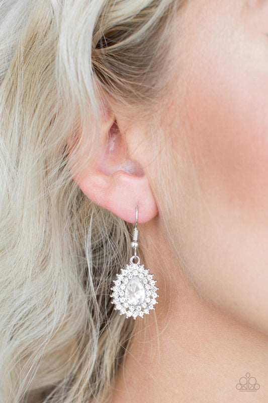 Paparazzi Earring ~ Star-Crossed Starlet - White