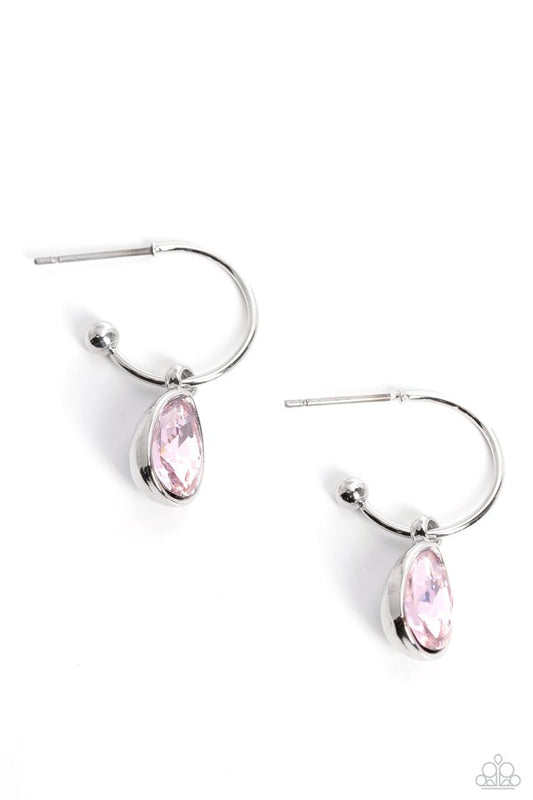 Teardrop Tassel - Pink - Paparazzi Earring Image