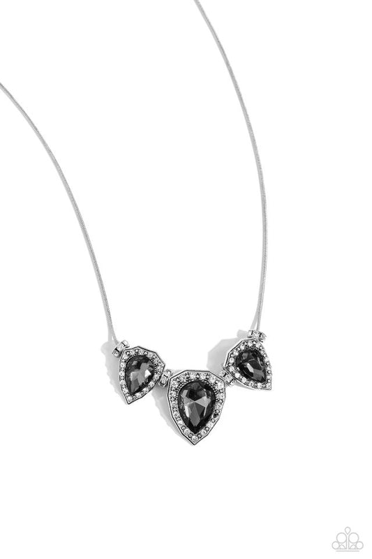 Majestic Met Ball - Silver - Paparazzi Necklace Image