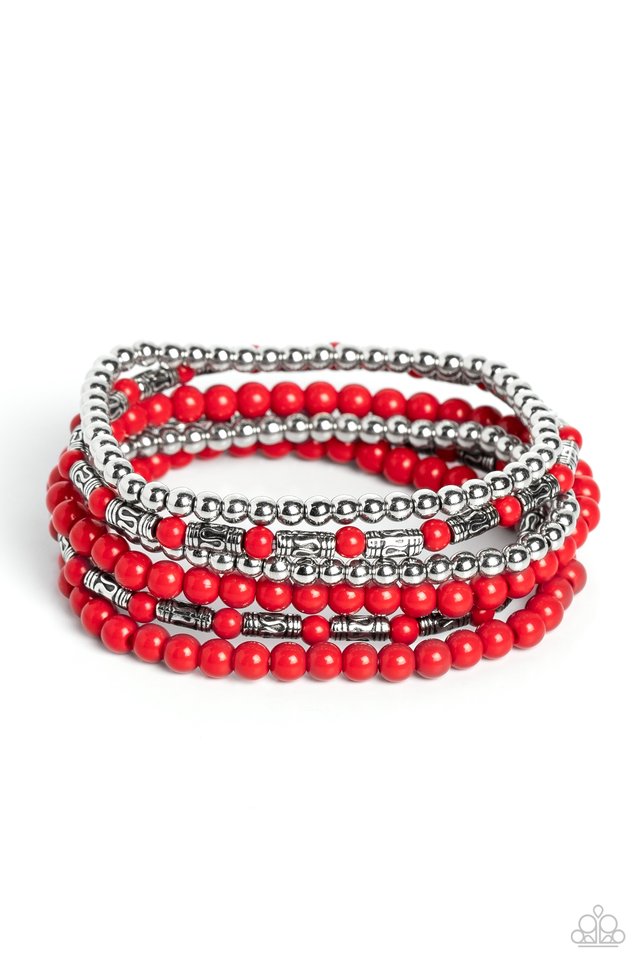 Mythical Magic - Red - Paparazzi Bracelet Image