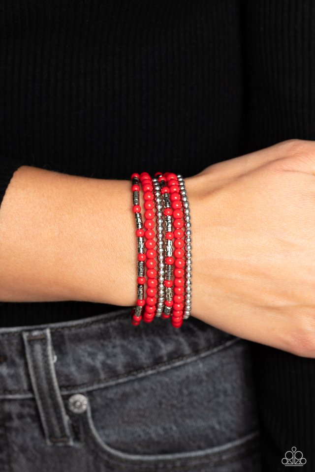 Mythical Magic - Red - Paparazzi Bracelet Image