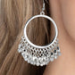 Fringe Fanfare - Silver - Paparazzi Earring Image