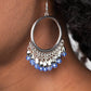 Fringe Fanfare - Blue - Paparazzi Earring Image