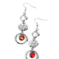 Marble Montage - Red - Paparazzi Earring Image